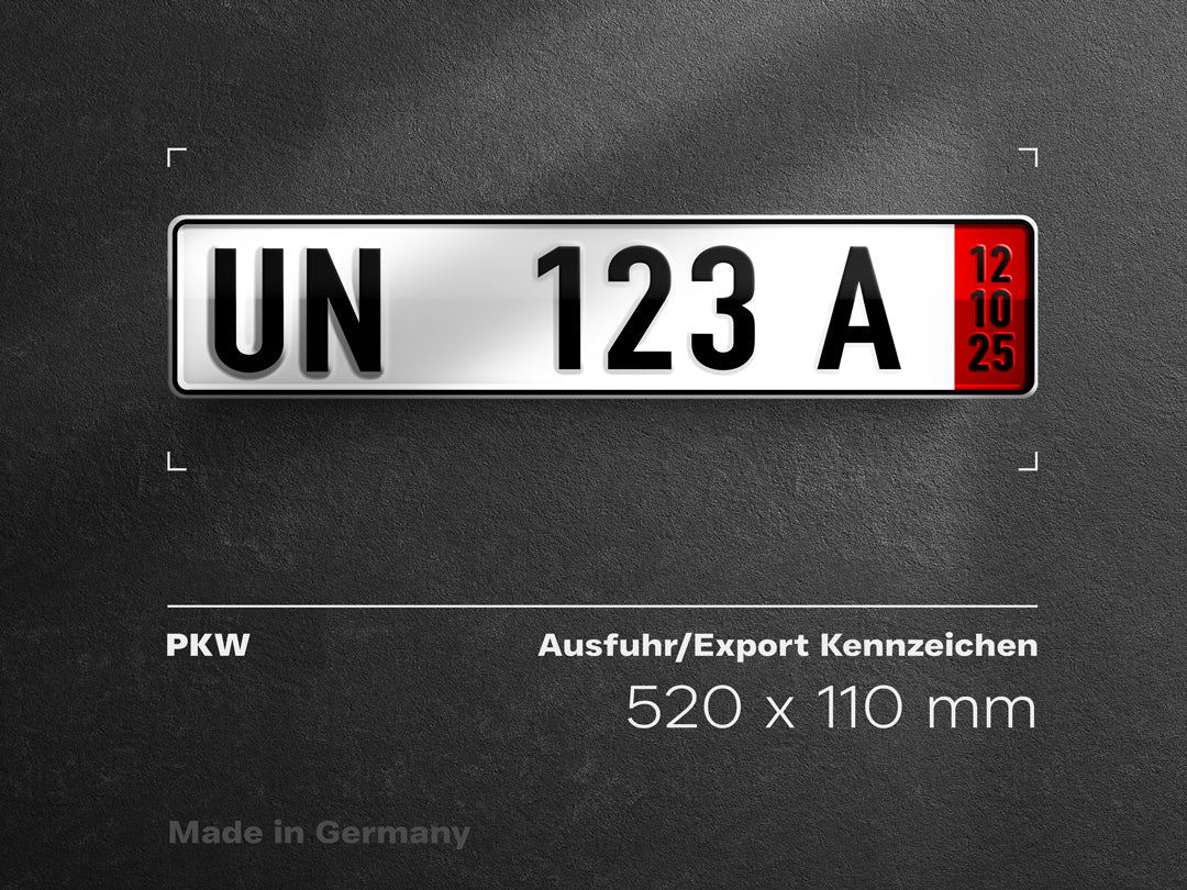 Premium Kfz- Kennzeichen