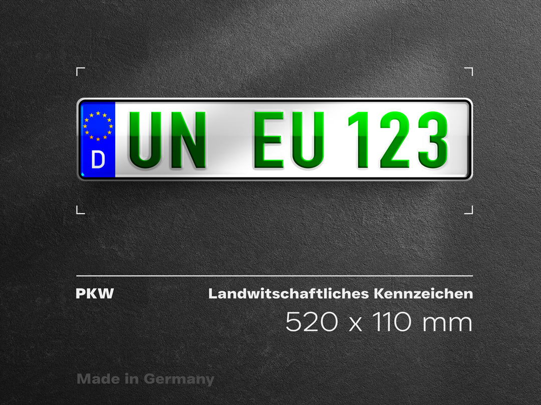 Premium Kfz- Kennzeichen
