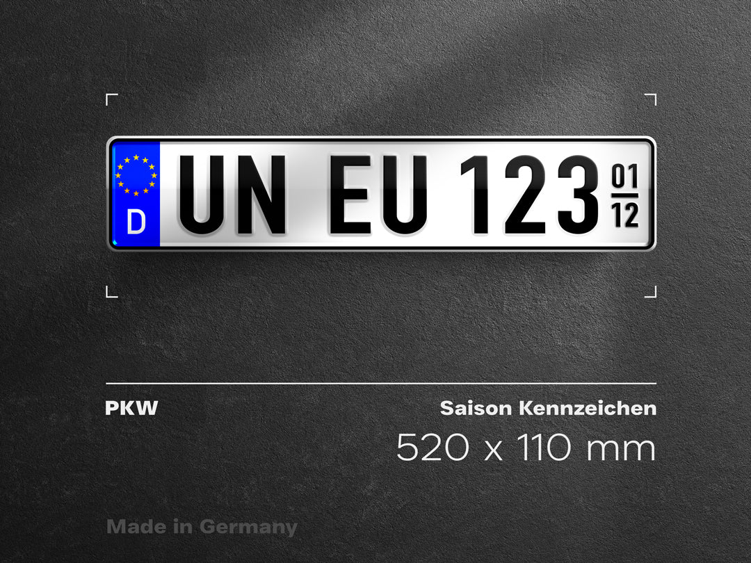 Premium Kfz- Kennzeichen