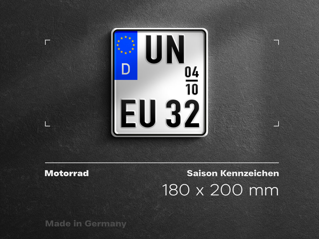 Premium Kfz- Kennzeichen
