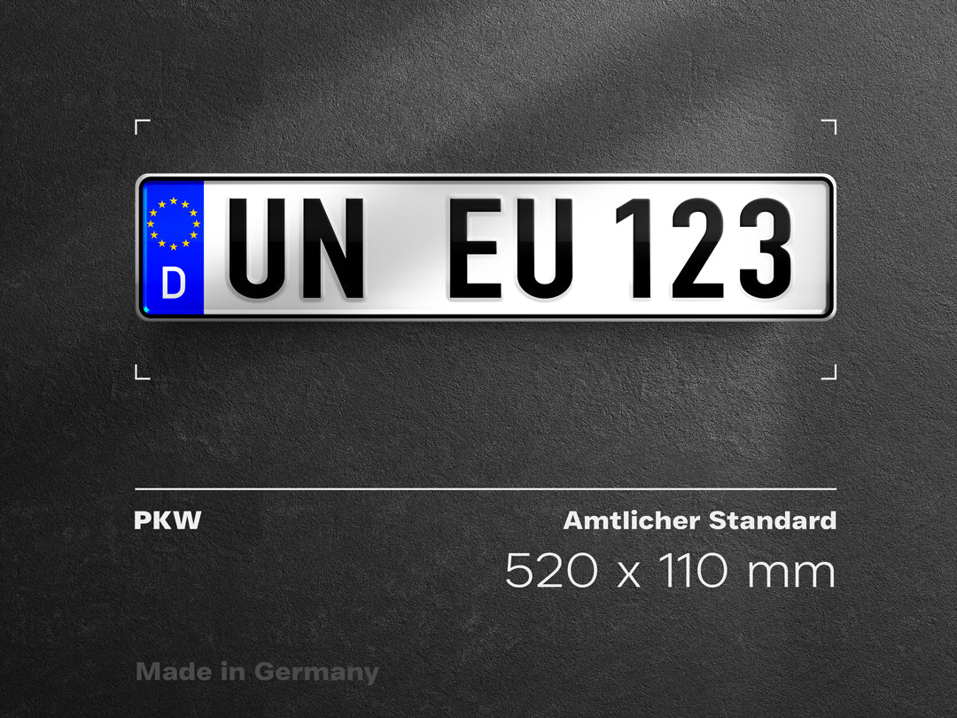 Premium Kfz- Kennzeichen